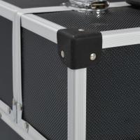 vidaXL Caja de herramientas aluminio negro 38x22,5x34 cm - details 5