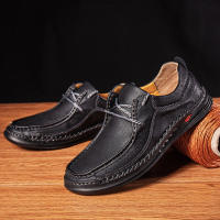 Zapatos De Cuero Hechos a Mano Para Hombre Casual Zapatillas Diseño Cómodo Zapato De Negocios Mocasines Con Cordones Material De Suela De Goma - details 13