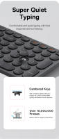Teclado Inalámbrico Bluetooth Baseus K01 Para MacBook iPad Air pro PC Tablet Laptop 84 Teclas Modo Tridimensional 2.4G Teclado Silencioso - details 7
