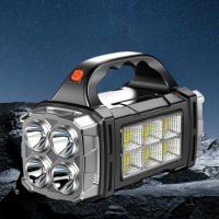 Linterna LED Solar De 5000mAh Con Luz De Trabajo COB Linterna De Camping Impermeable Y Portátil Como Power Bank Recargable USB - details 0