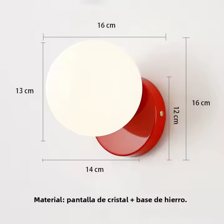 Lámpara De Pared Estilo Nórdico Crema Moderna Y Minimalista Para Pasillo Y Dormitorio Luz Colgante Creativa Francesa Roja Popular En Internet - 1