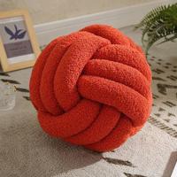 Cojín Decorativo De Veludo De Oveja Tejido a Mano Ultra Suave Para Sofá Y Baño Con Nudo Redondo Accesorio De Compañería Para Adultos - details 10