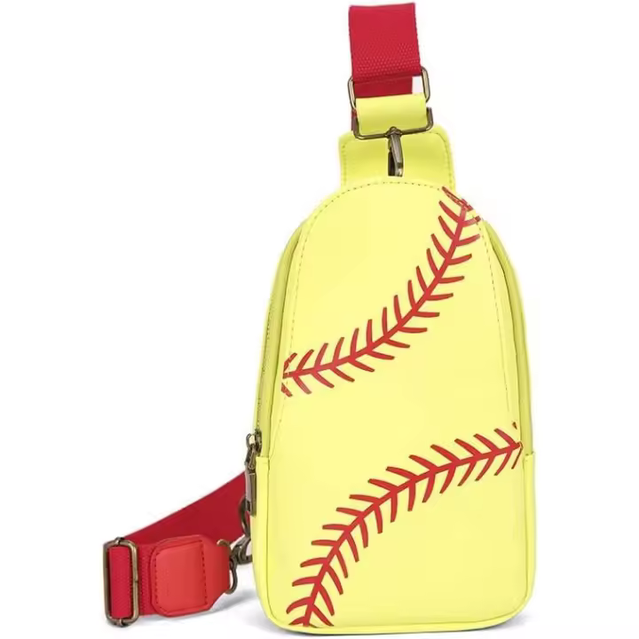 Bolso bandolera para mujer, bolsos de béisbol retro para mujer con correa ancha ajustable, bolsos de mano y bolso de hombro Cortex para mujer o niña - 1