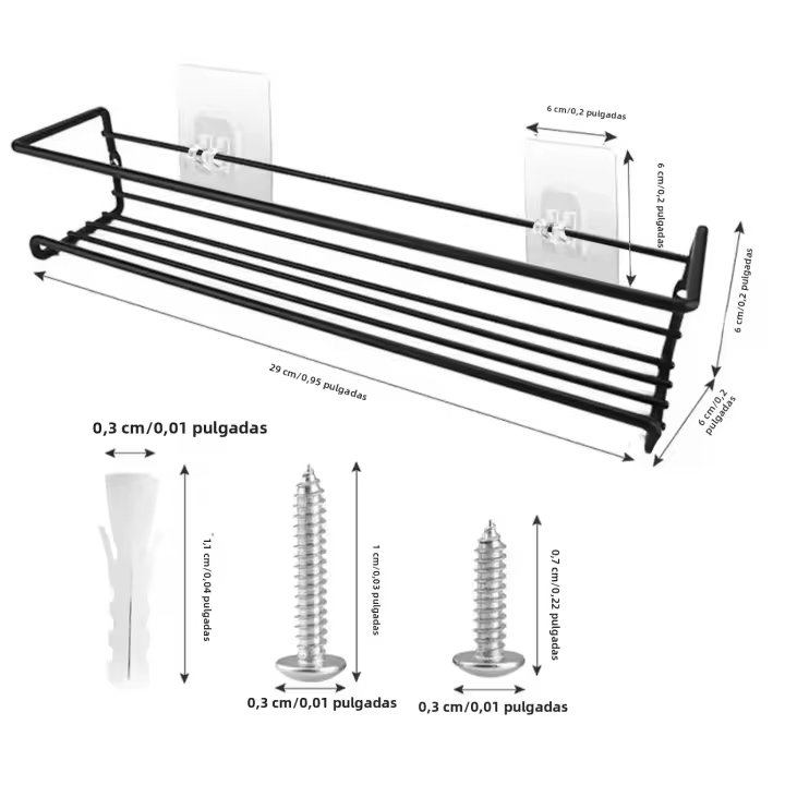 Estante De Especias De Cocina Montado En La Pared 1/2pcs Organizador De Almacenamiento Para Botellas De Especias Metálico Ecológico Accesorio De Cocina - 1