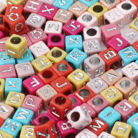 100pcs Cuentas De Letras Cuadradas 6mm Negro Y Oro Aleación De Acrílico Para Manualidades Y Creación De Joyas DIY - details 27