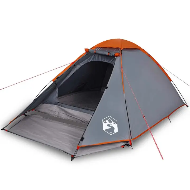 vidaXL Tienda de campaña iglú para 2 personas impermeable gris naranja - 1