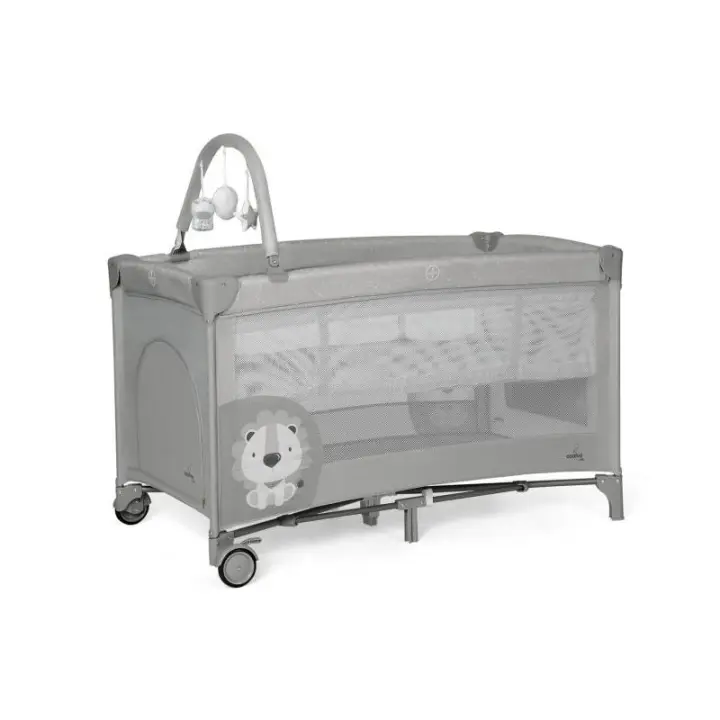 Cuna de Viaje Complet Duo Lion Gris Asalvo - Cuna completa para bebé, comodidad y seguridad desde 0 meses - 1