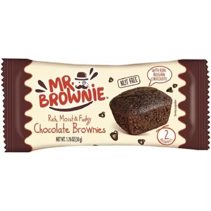 M R Brownie  J R Brownie 24 Unidades de 50 g Brownies con Chocolate Belga, Sabor del Año 2024 - 1