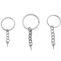 10pcs Anillos De Hierro Para Dough Twists Llavero Con Cadena Lanyard Y Un Solo Anillo Accesorios DIY De Metal Para Manualidades - details 4