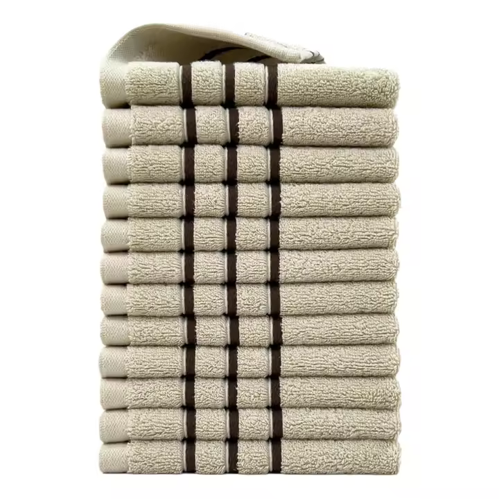 Pure cotton square towel pure cotton solid color household small towel 12 pieces thick soft Wxxbd - 1