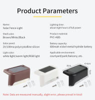 Luces Solares LED Para Escaleras Jardín Patio Camino Pared 1-8 Pack Impermeables RGB Fuente De Luz Solar ABS Modernas - details 7