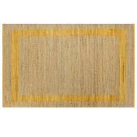 vidaXL Alfombra de yute tejida a mano 160x230 cm Color Amarillo,  Azul,  y mas Alfombras de área  Alfombra de Piso para Sala de Estar Dormitorio Habitación Salón - details 0