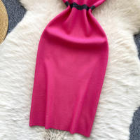 Vestido Elegante REALEFT Para Mujer V-Neck Sin Mangas De Encaje Colorbloqueado Ajustado Rodillera De Verano Nuevo 2025 - details 16
