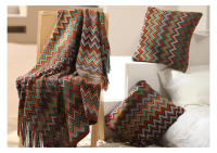 Manta Boho Azteca Baja Estilo Geométrico Tapiz Colgante Para Sofa Cubierta Slipcover Decorativa De Poliéster/Celulosa Manta Portátil Para Adultos - details 20