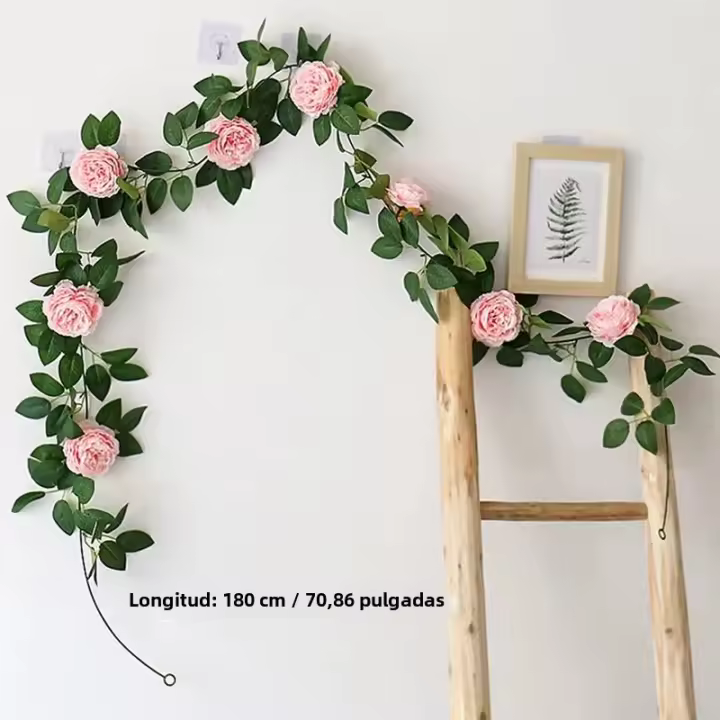 Guirnalda De Pekino Artificial De Seda Kahaul Grandes Flores Para Navidad Boda Y Decoración De Casa Jardín Y Fiestas - 1