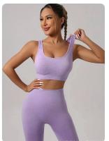 Conjunto De Yoga Para Mujer Sin Costuras Beauty Back Sports Bra Y Leggings De Elevación Glúteos Ropa De Gimnasio Transpirable Fitness Set Para Ejercicio - details 20