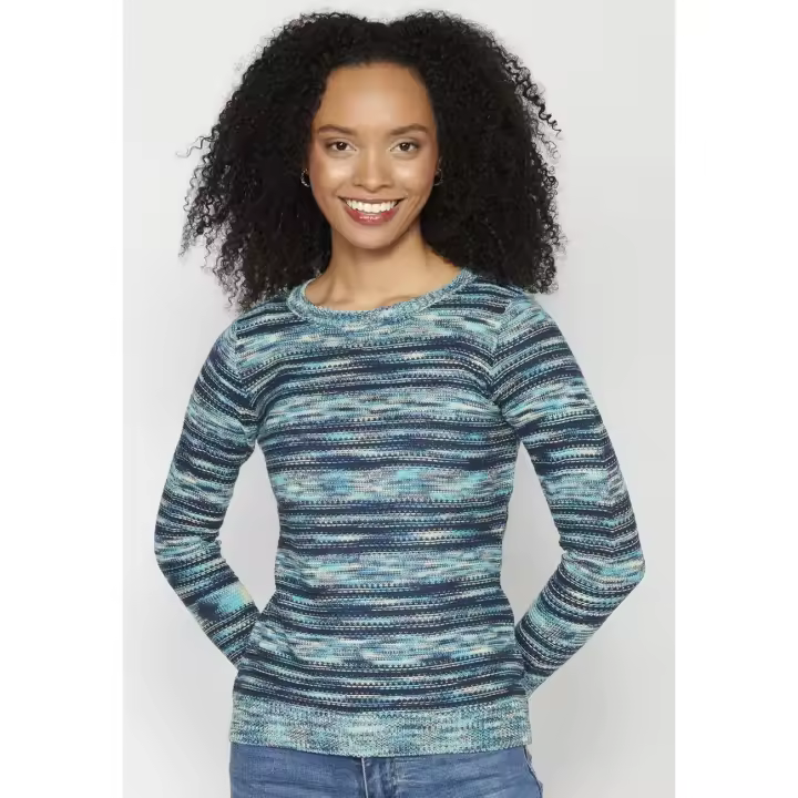 Koroshi Jersey de punto con cuello redondo para mujer - 1