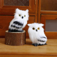 Adorno De Casa En Forma De Águila Miniatura De Color Blanco Y Negro Simulación De Pelo De Animal Decoración Para Interiores Regalo - details 8