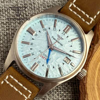Reloj Automático Tandorio NH34 Para Hombres 39mm GMT Pilot Diversión AR Cristal De Zafiro Fecha Resistente Al Agua 20BAR Moda Relojes De Pulsera De Acero Inoxidable - details 18