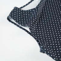 SUCHCUTE Vestido Sin Mangas Para Mujer Con Estampado De Puntos A-Line Elegante Cuello Redondo Vestido De Corset Chic Verano Ropa Casual Fairycore Mini - details 5