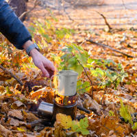 Taza De Titanio 420ml Con Manijas Plegables Para Camping Pesca Senderismo. Vaso Ligero De Agua Para Mochilas - details 5