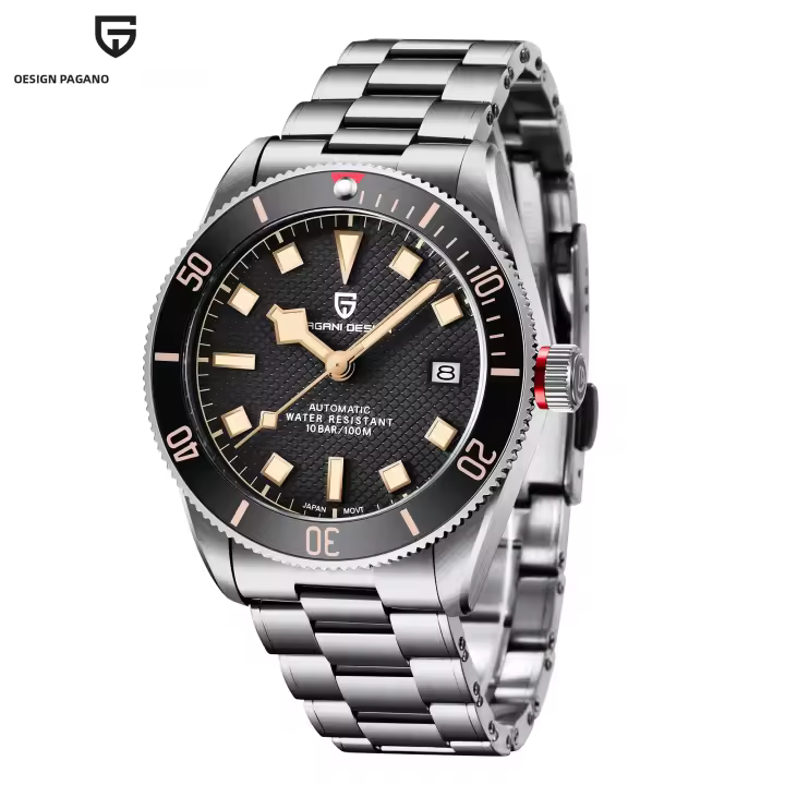 Reloj Mecánico Para Hombre PAGANI DESIGN BB58 Acero Inoxidable Cristal De Esmeril Resistente Al Agua Deportivo Lujo Automático Sin Numerar - 1