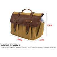 Bolsa Lateral De Motocicleta Negra Y Marrón Gran Capacidad Para Hombres Bolsa De Hombro Y Briefcase Motocross Material De Cuero Y Lona - details 1