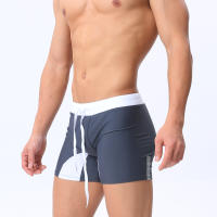Short De Baño Para Hombre Sexy Shorts De Natación Deporte Playa Pantalones Monocromáticos Ajustados Fitness Moda Masculina - details 5