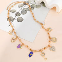 Encanto Collares de Gargantilla para mujer, joyería de moda para damas y niñas, joyería de moda, collar de encanto de llave de corazón de lujo - details 2