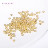 Bolas Redondas Y Planas De Latón Galvanizado En Oro 18K Para Suministros De Joyería DIY Accesorios Para Pulseras Y Collares - details 20
