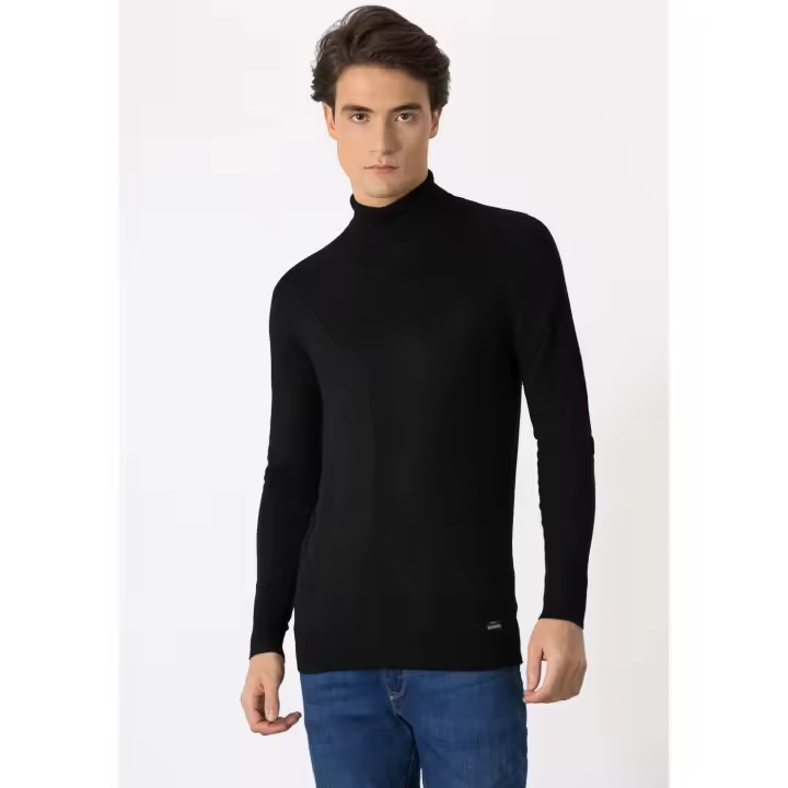 Tiffosi Jersey Negro Cuello Alto Bond - Calidad Superior | Estilo Atemporal - 1