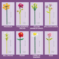 Bloques De Construcción De Bouquet De Flores Eterna Rosa Y Girasol Modelo De Planta Con Vaso Juguete DIY Para Niños Regalos Creativos Decoraciones De Escritorio - details 3