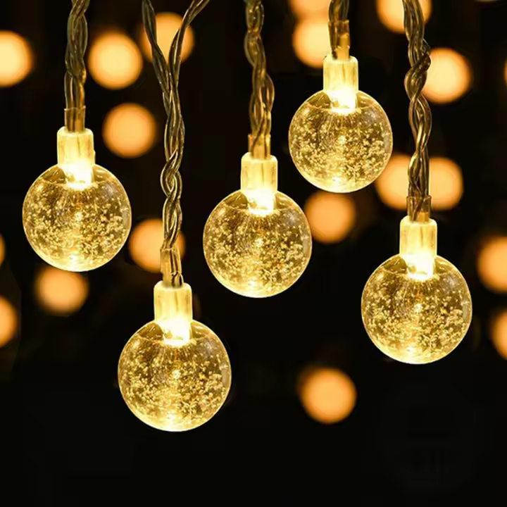 Luces De Cadena Globos 10/20/30/40 LED Operadas Por Batería Impermeables Para Decoración De Fiesta Patio Jardín Navidad - 1