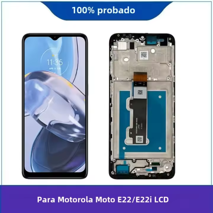 Pantalla IPS De 6.5” Para Motorola Moto E22 Y E22i Con Marco Panel De Sensor De Pantalla Digitizador Compatible Con Motorola Capacidad Táctil Capacidad De Toque Capacitivo - 1