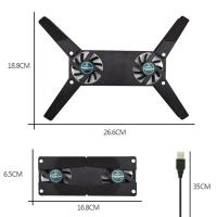 Nueva Placa De Enfriamiento Para Laptop Con 2 Ventiladores USB Universal Compatible Con Laptops De 7-15 Pulgadas Soporte Para Laptop - details 7