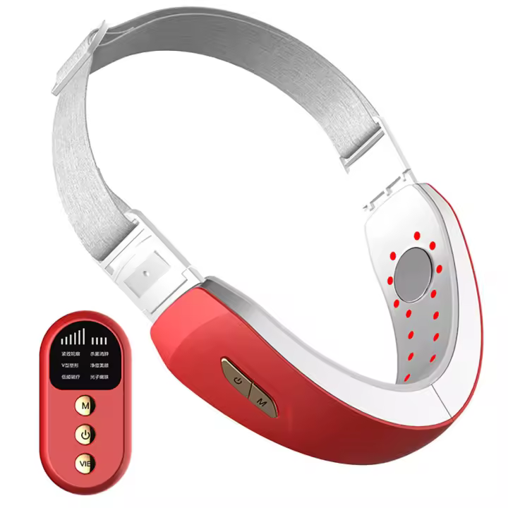 BIT Masajeador eléctrico para dar forma al rostro en forma de V, dispositivo de estiramiento facial EMS - 1