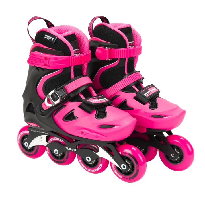 ALLINLIFE Patines en Línea,Patines en Línea para Niños y Adolescentes,Patines 4 Ruedas con Tamaño Ajustable,Uso en Interiores y Exteriores - 1