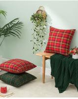 Fundas Para Cojines Navideñas De Cuadros Rojos Y Verdes 2 Piezas Para Decoración De Granja 30x50cm 45x45cm 50x50cm Polyester Lavable - details 11
