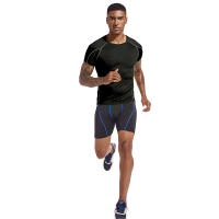 Camiseta De Correr Para Hombre Verano Deporte Fitness Sudadera Elástica Compresión T-Shirts De Poliéster Talla Verdadera Para Gimnasio Y Deportes - details 10