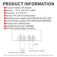 Controlador De Temperatura Digital Con Sensor NTC Termostato Regulador Para Refrigerador Y Congelador Interior DC 12V Con Control Remoto - details 6