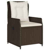vidaXL Sillones reclinables de jardín 2 uds ratán sintético marrón - details 2