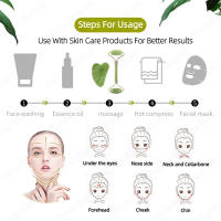 Masajeador De Rostro Gua Sha Herramienta De Cuidado De La Piel Para Levantamiento Corporal Y Adelgazamiento Con Rodillo De Jade Store Scraper - details 5