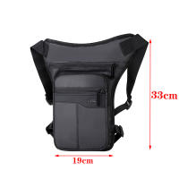 Bolsa De Pierna Impermeable Para Hombres Mochila De Cintura Crossbody Para Motocicleta Y Viajes Bolsa De Hombro Estilo Fashion - details 3