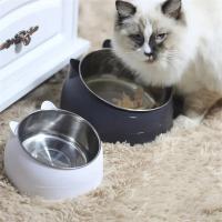 Tazón De Alimentos Para Gatos Y Perros De Acero Inoxidable Creativo Y Encantador Inclinado Para Mascotas Alimentos Y Bebidas Para Gatos Y Perros - details 0