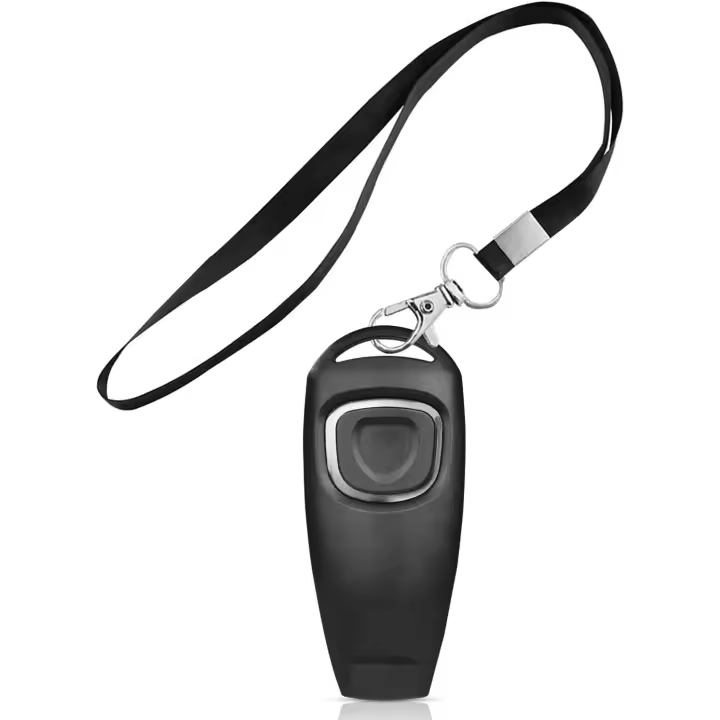 Silbato para perros con clicker para adiestramiento de perros, multifunción, de larga distancia, ideal para adiestramiento de perros (negro) - 1