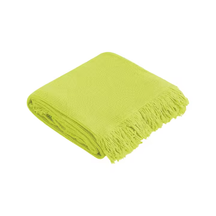 Manterol - Manta plaid nido de abeja 100% algodón acabado en flecos flecos para sofá o pie de cama. Tejido fresco y ligero. - 1