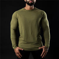Camiseta De Manga Larga De Algodón Para Hombre Moda Otoño Camiseta Deportiva Casual Para Gimnasio Y Bodybuilding Tops Masculinos - details 12