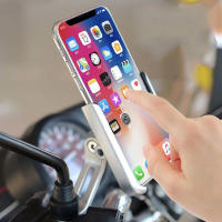 Soporte De Teléfono Móvil Y GPS Para Manillar De Motocicleta Silverwing 400 600 De Honda Accesorios De Motocicleta Material De Aluminio - details 4