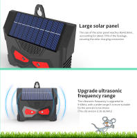 Repelente De Pájaros Electrónico Ultrasonido IP66 Impermeable Con Carga Solar Lámpara LED Control De Plagas Para Courtyard - details 2