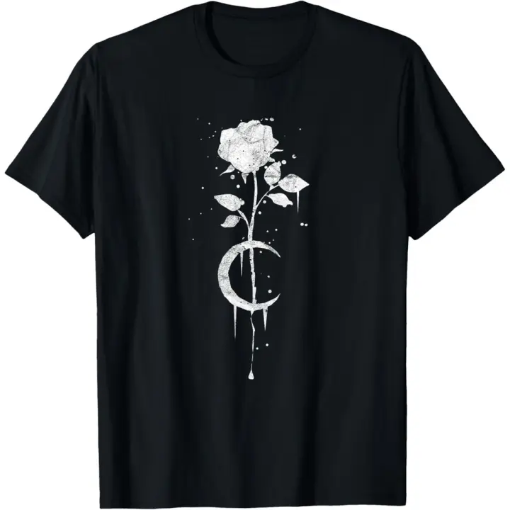 Camiseta de Manga Corta, 100% Algodón, Ropa Unisex para Hombres y Mujeres en 5 Tallas, Camiseta Negra, Cuello redondo con estampado. - 1